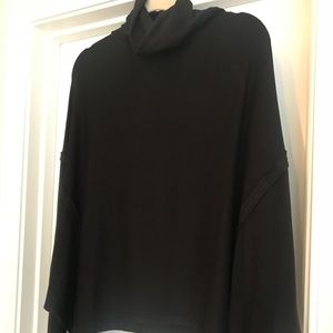 Free People blouse black turtleneck size small